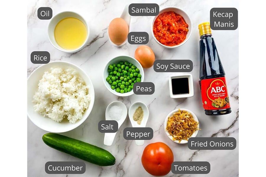 Nasi Goreng Ingredients