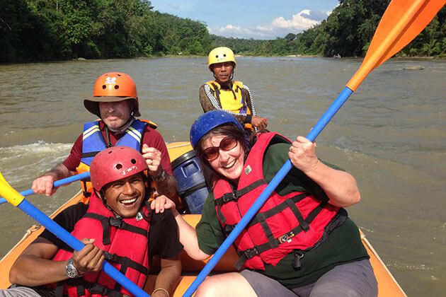 Whitewater Rafting - a not-to-miss activity for an active Sumatra tour