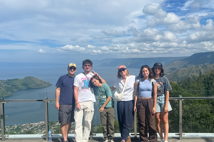 family in Lake Toba - trips to sumatra